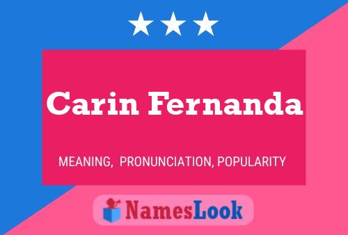 Carin Fernanda Name Poster