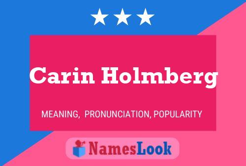 Carin Holmberg Name Poster