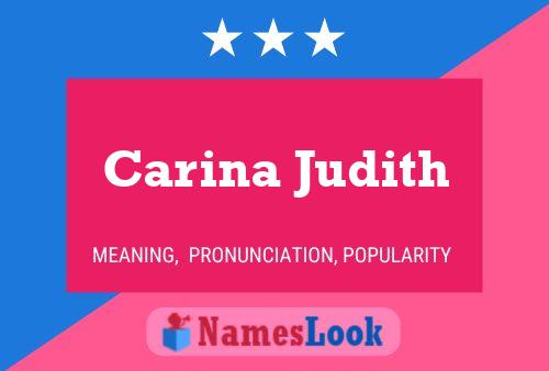 Carina Judith Name Poster