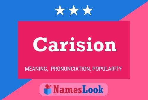 Carision Name Poster