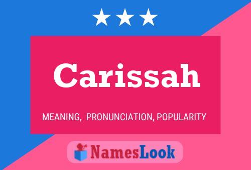 Carissah Name Poster