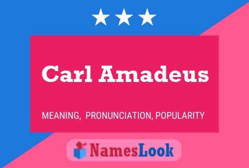 Carl Amadeus Name Poster