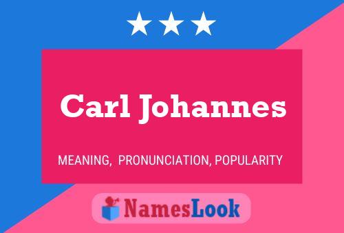 Carl Johannes Name Poster