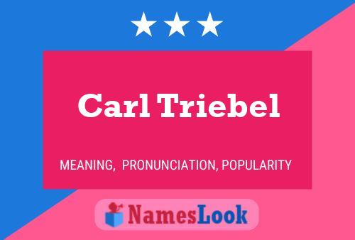 Carl Triebel Name Poster