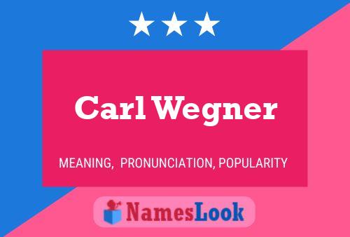 Carl Wegner Name Poster