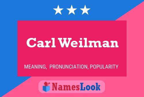 Carl Weilman Name Poster