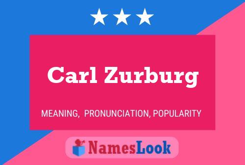 Carl Zurburg Name Poster