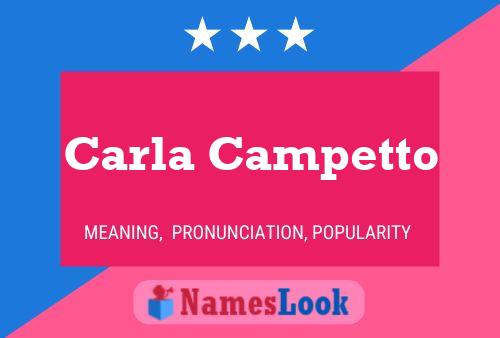 Carla Campetto Name Poster