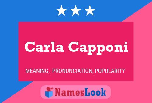 Carla Capponi Name Poster