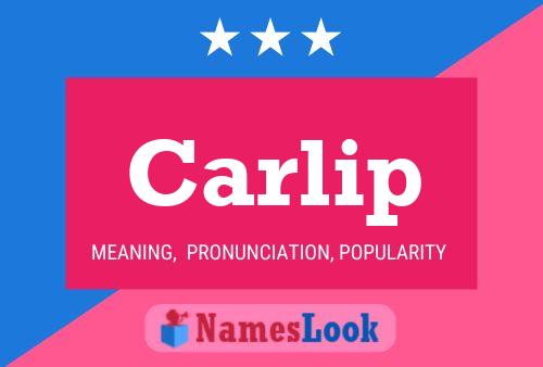 Carlip Name Poster