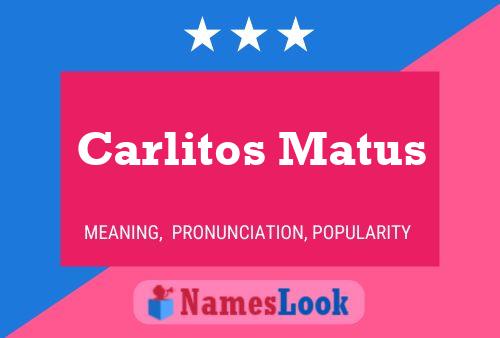 Carlitos Matus Name Poster