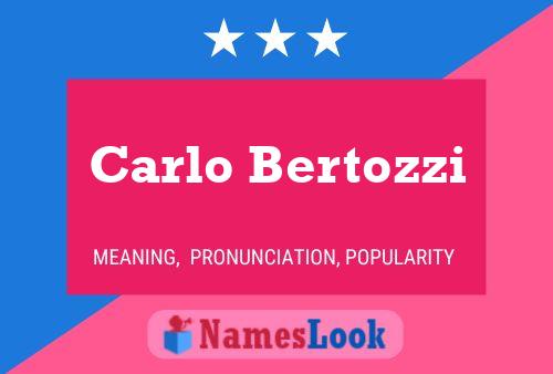 Carlo Bertozzi Name Poster