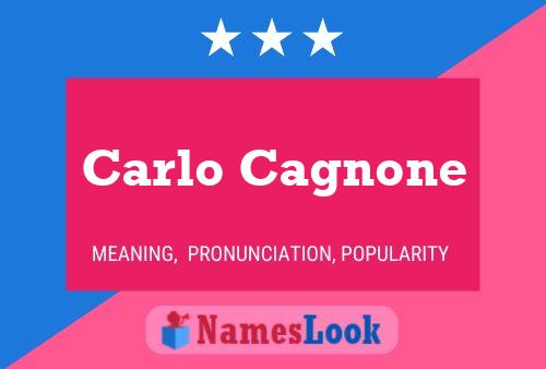 Carlo Cagnone Name Poster