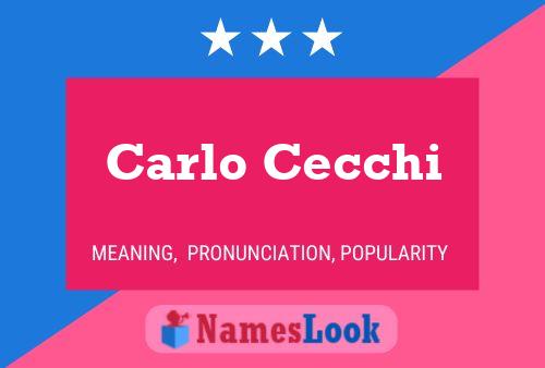 Carlo Cecchi Name Poster