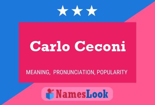 Carlo Ceconi Name Poster