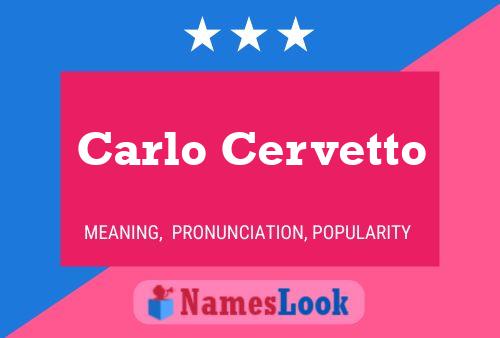 Carlo Cervetto Name Poster