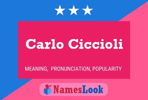 Carlo Ciccioli Name Poster