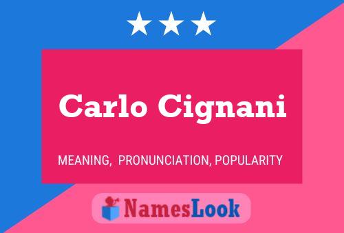 Carlo Cignani Name Poster