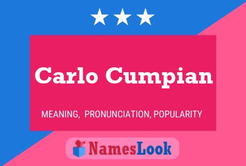 Carlo Cumpian Name Poster