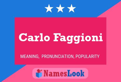 Carlo Faggioni Name Poster