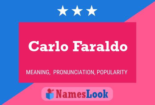 Carlo Faraldo Name Poster