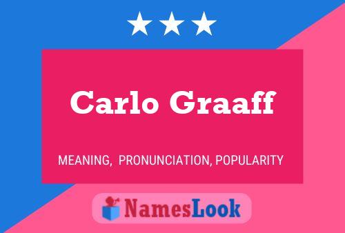 Carlo Graaff Name Poster