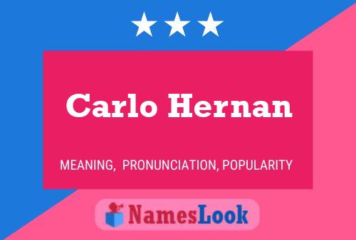 Carlo Hernan Name Poster