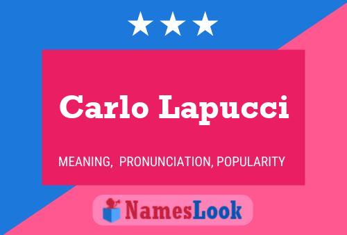 Carlo Lapucci Name Poster