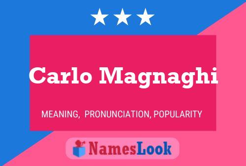 Carlo Magnaghi Name Poster