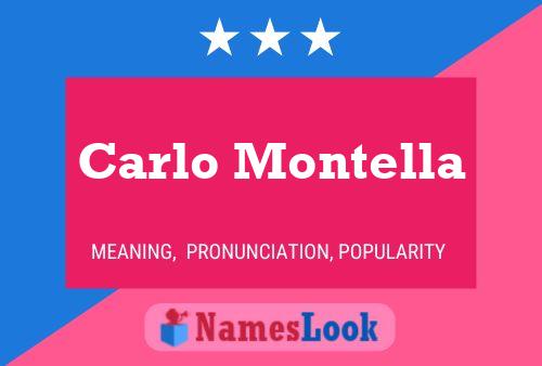 Carlo Montella Name Poster