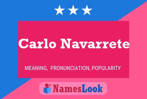 Carlo Navarrete Name Poster