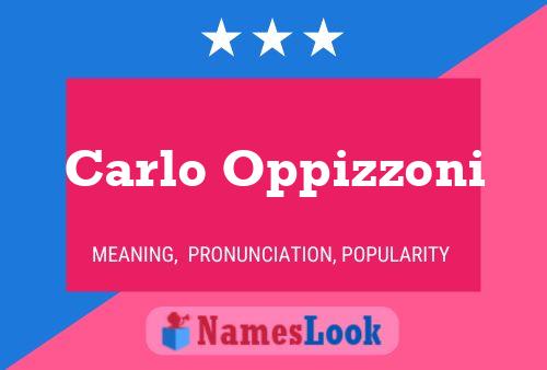 Carlo Oppizzoni Name Poster