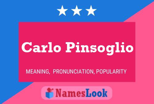 Carlo Pinsoglio Name Poster