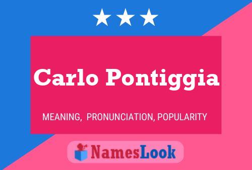 Carlo Pontiggia Name Poster