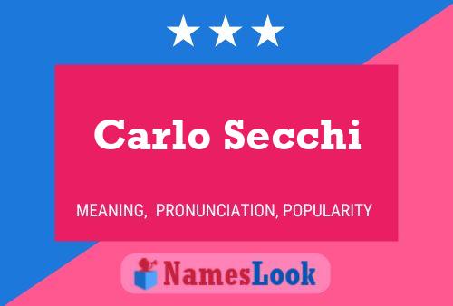 Carlo Secchi Name Poster