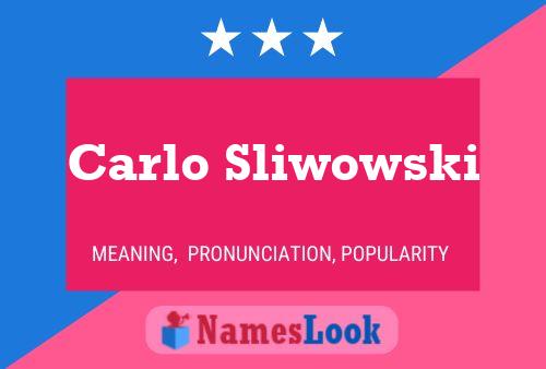 Carlo Sliwowski Name Poster