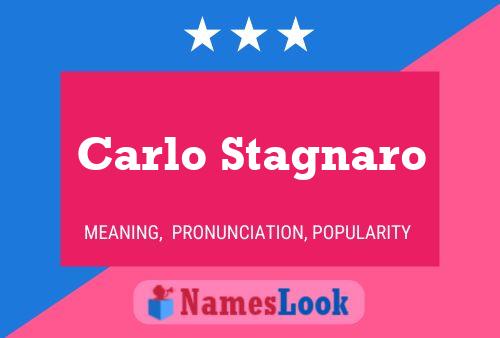 Carlo Stagnaro Name Poster