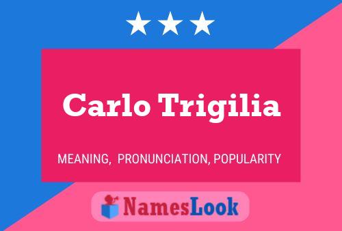 Carlo Trigilia Name Poster