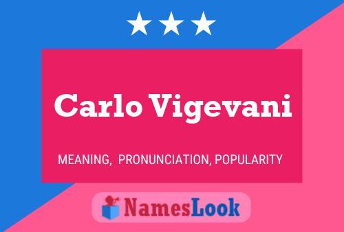 Carlo Vigevani Name Poster