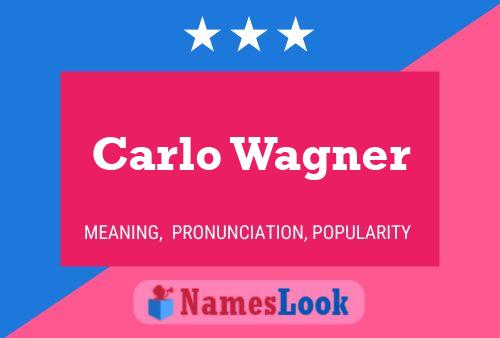 Carlo Wagner Name Poster