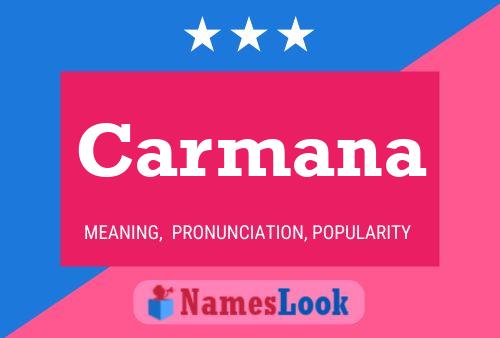 Carmana Name Poster