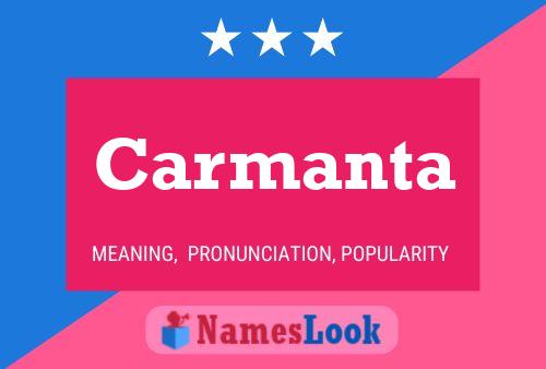 Carmanta Name Poster