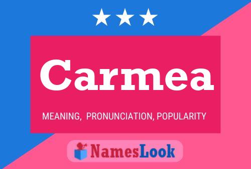 Carmea Name Poster