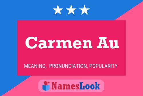 Carmen Au Name Poster