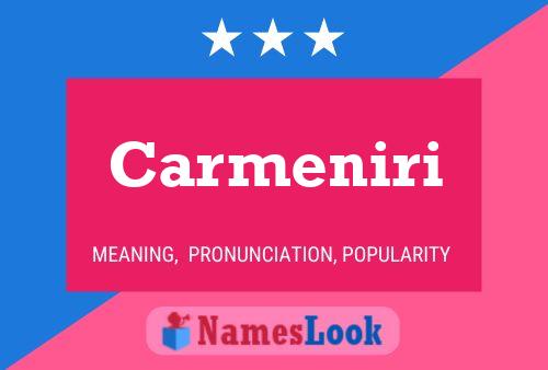 Carmeniri Name Poster