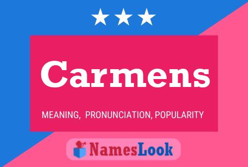 Carmens Name Poster