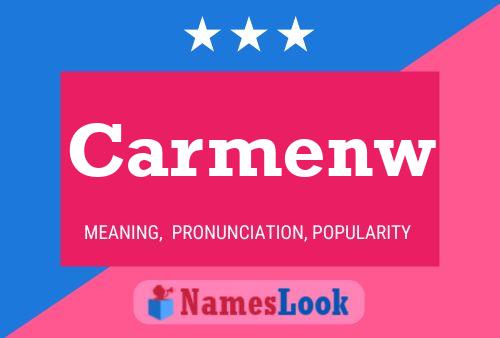 Carmenw Name Poster