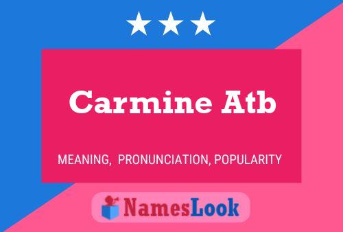 Carmine Atb Name Poster