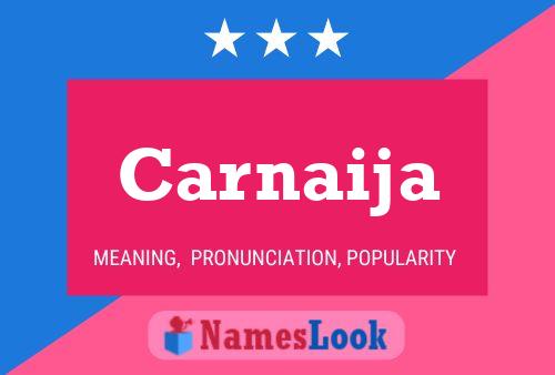 Carnaija Name Poster