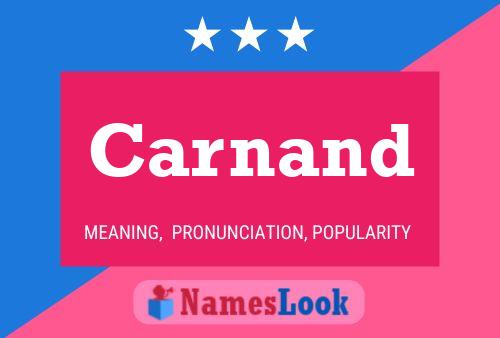 Carnand Name Poster